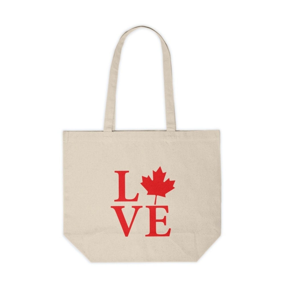 Love Canada Custom Canvas Tote Bag